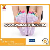 Newest selling open-toe yoga socks non-slip antibacterial socks